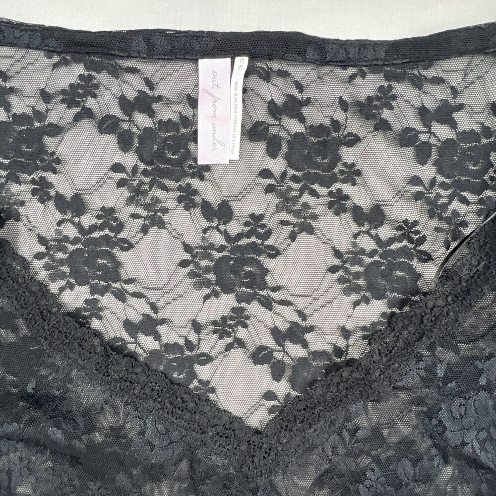 Urban Outfitters Out From Under Women's Lace Long Sleeve Black Top Medium - Picture 5 of 7
